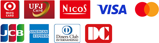 MUFG、UFJカード、ニコス、VISA、Mastercard、JCB、AMEX、ダイナースクラブ、DC